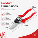 LINZI Secateurs Bypass Garden Pruners 215mm SK5 Steel Branches Twigs 651105