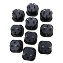 UK to Euro Plug Adaptor 10PCs Pack (black)