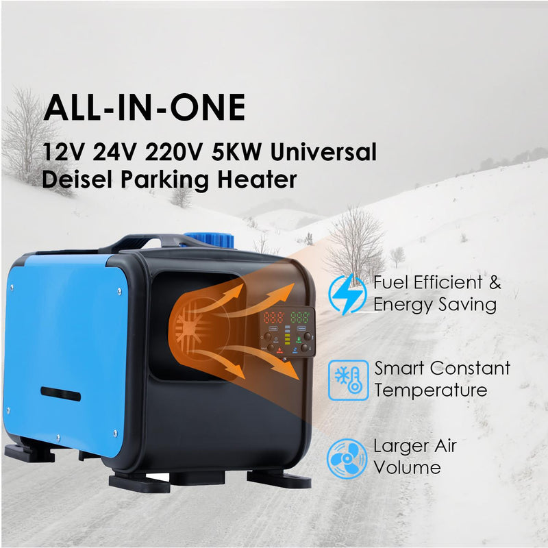 Diesel Parking Heater Digital Display blue 1 Hole AC/DC