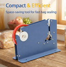 TOPWAY Plastic Bag Neck Sealer Tape Dispenser on kitchen counter sealing bread and food bags