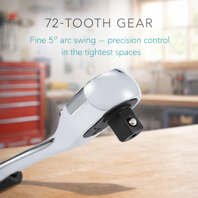 Ratchet Handle Set 72-Tooth | Professional Use