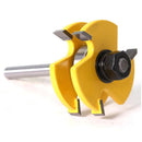 45° Joint Router Bit & 2Pcs Tongue and Groove Set 1/4" 1-1.3/8