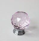 Drawer Knob Crystal - 30mm Rose