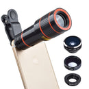 NUF Clip-On Phone Lens 4 In 1 Kit,12X Telescope Camera