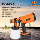 Cordless Paint Spray Gun With Battery