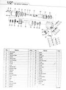 Air Impact Wrench Twin Hammer "1/2"  660N.M With Socket Set