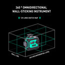 Self Adjusting Laser Level 12 Lines Green Light