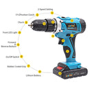 KATSU Cordless Impact Drill 18V With Accessories and 2 Batteries freeshipping - Aimtools