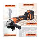 UNI-FIT Cordless Angle Grinder Brushless 2 Batteries 21V