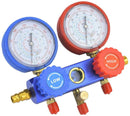 Manifold Gauge Set, with Hose, Air Conditioning Refrigerant Diagnostic Fluor Manifold Table Gauge