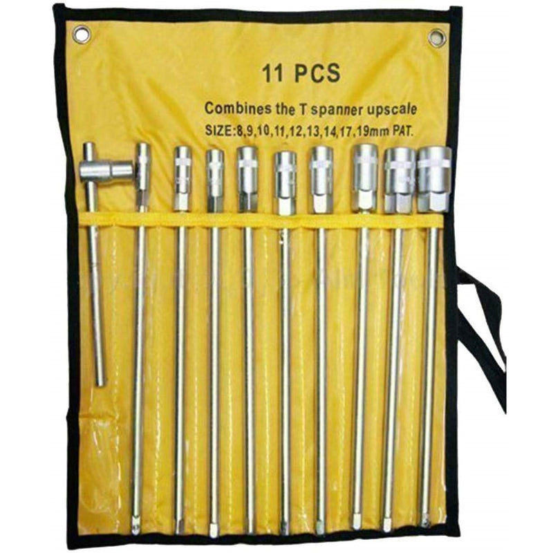 Extra Long T Handle Socket Spanner Wrench Set 11PC freeshipping - Aimtools