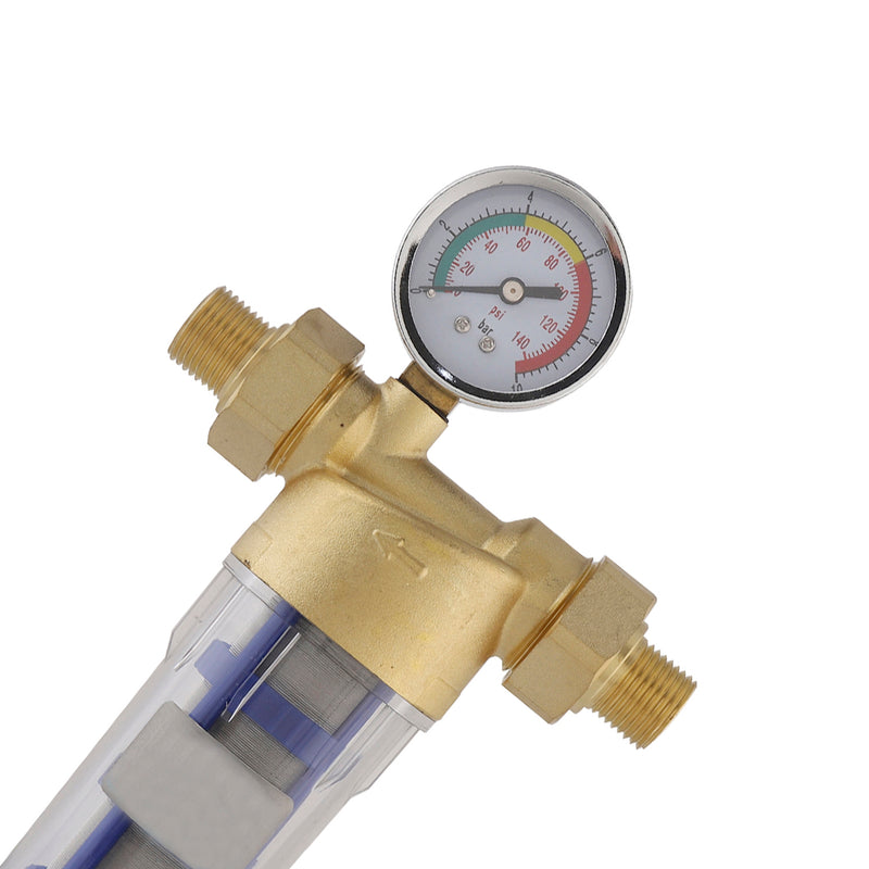 Water Filter Stainless Steel 60 Micron with Gauge
