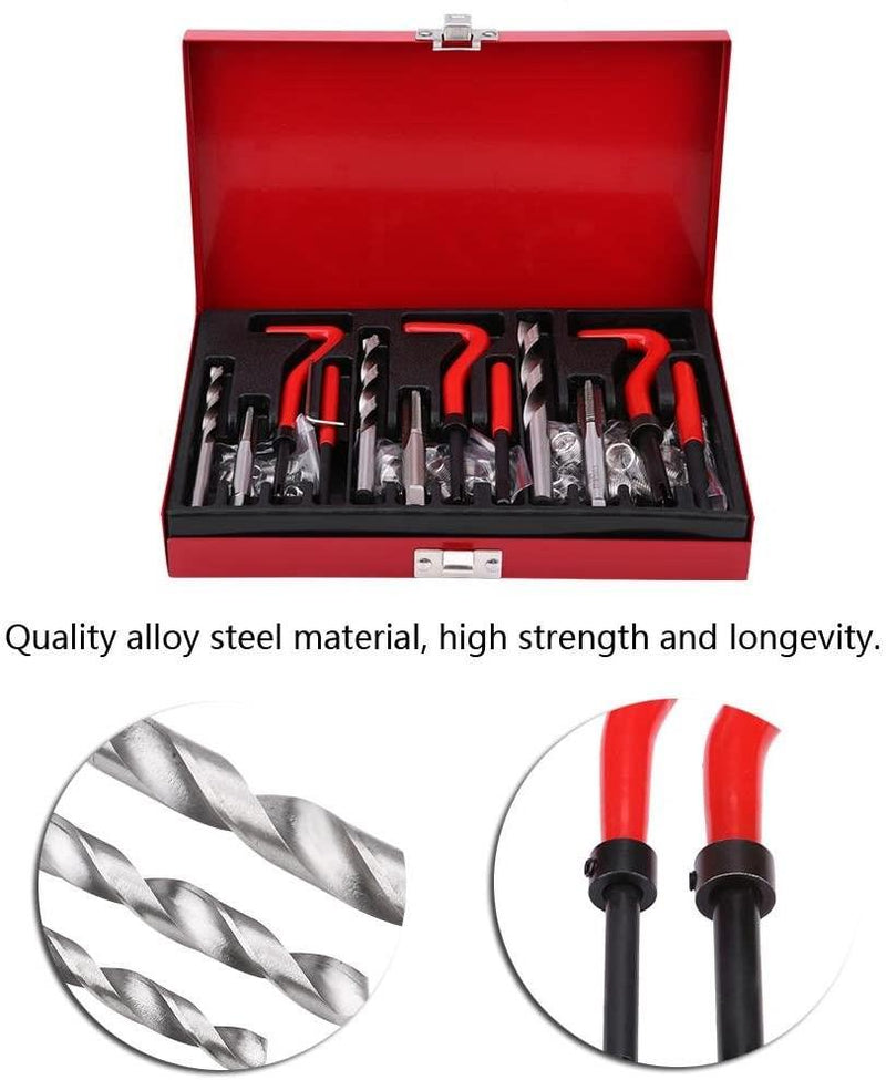 Helical Threaded Insert Kit, Professional Alloy Steel 88Pcs Set