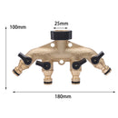 Garden Water Tap Auto 4 Way Connector