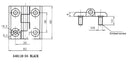 Industrial Hinges with Zinc Alloy 60x60mm 1 Pair