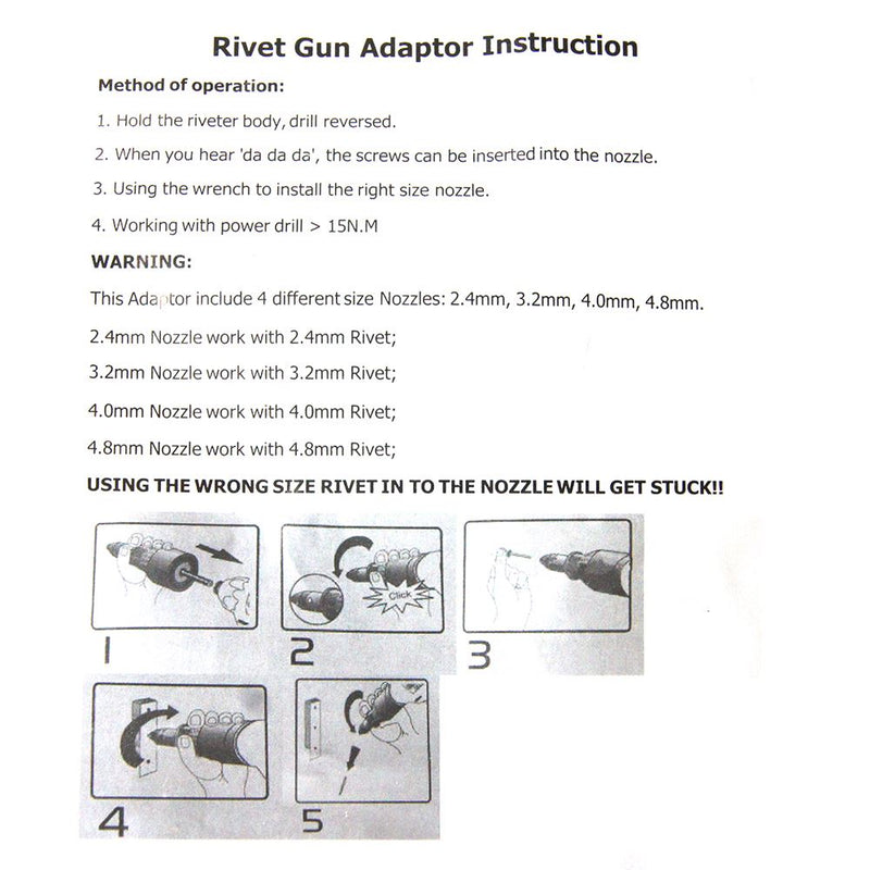 Drill Hand Riveter Attachment freeshipping - Aimtools