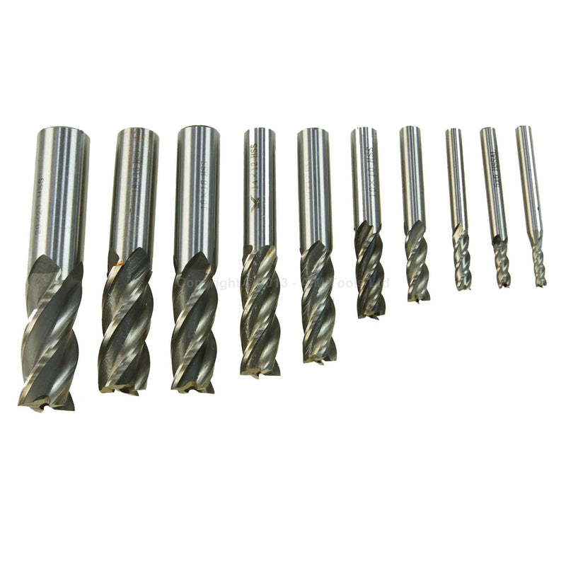HSS End Mill Drill 4mm To 20mm 4 Cutters freeshipping - Aimtools