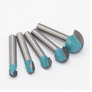 Round Nose Cove Core Box Router Bit 5PCs Set 6mm