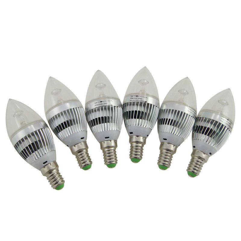 LED Candle Light E14 3W- Day White Pack of 6 PCS