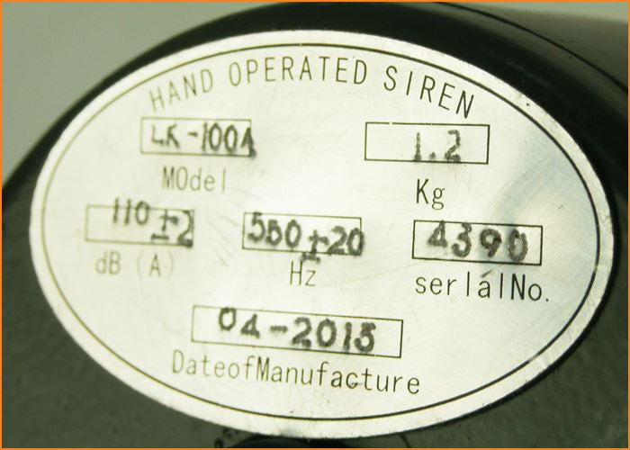 Hand Siren Horn Alarm 110db, 550hz, 1.2kg freeshipping - Aimtools
