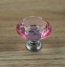 Drawer Knob Crystal - 30mm Pink