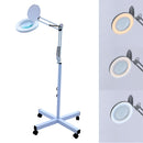 NUF 8X LED Magnifying Light with 60CM Stand 200mm Black-White