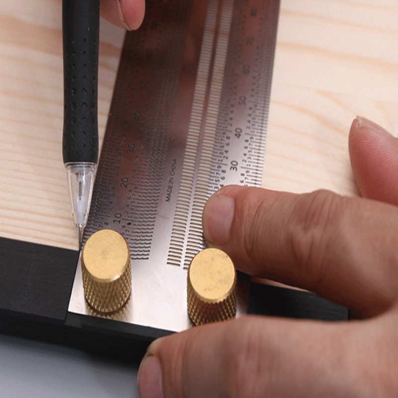 Wood Ruler Scriber With Pencil
