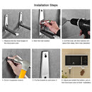 Microwave Shelf Brackets Stainless Steel 201 With Hooks