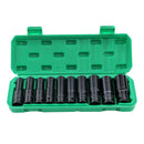 Impact Socket Set 10pcs 1/2” 10-24mm