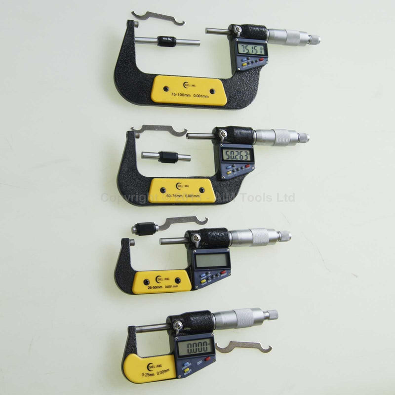 Digital Micrometer 0-25mm to 75-100mm freeshipping - Aimtools