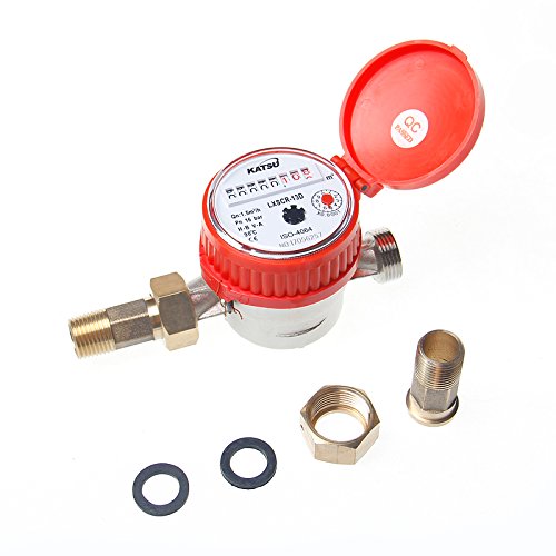 Hot Water Flow Meter Brass 15mm Dry Dial freeshipping - Aimtools