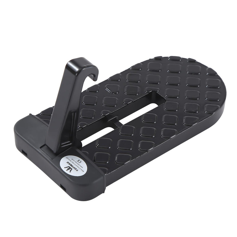 Car Doorstep Foot Folding Pedal 2pcs- Black