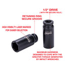 Impact Deep Socket Set 1/2" 16PCs 10~32mm freeshipping - Aimtools