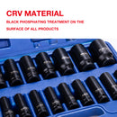 Impact Deep Socket Set 1/2" 16PCs 10~32mm freeshipping - Aimtools