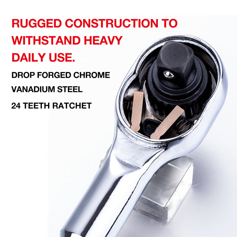 Heavy Duty Ratchet Handle 3/4" All Chrome Extendable