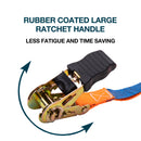 Ratchet Tie Down Strap 4PCs Set 700KG Breaking 1"x15ft freeshipping - Aimtools