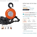 KATSU Chain Hoist HSZ 2.5m 1Ton freeshipping - Aimtools