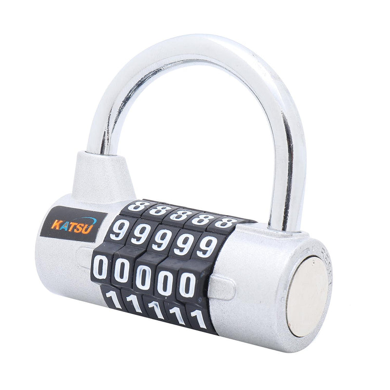 Digital Pad Lock Professional 5 Digits Silver