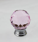 Drawer Knob Crystal - 30mm Rose
