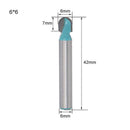 Round Nose Cove Core Box Router Bit 5PCs Set 6mm