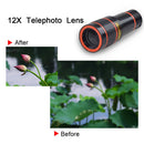 NUF Clip-On Phone Lens 4 In 1 Kit,12X Telescope Camera