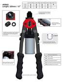 Heavy Duty Long Handle Riveter 2.4 to 6.4mm 320MM freeshipping - Aimtools