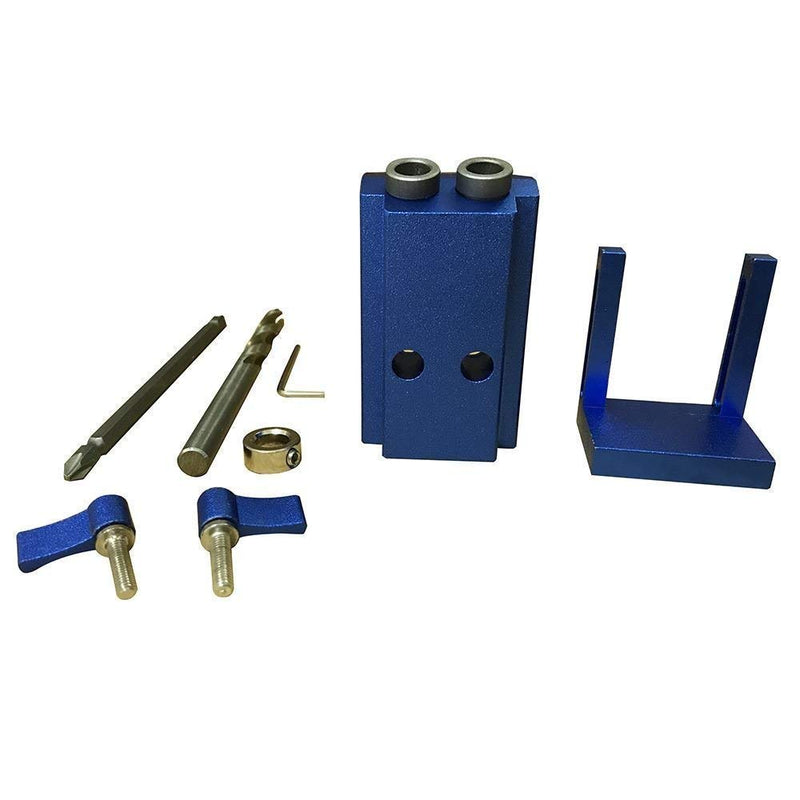 Pocket Hole Drilling Jig Kit With Step Bit Woodworking Joinery Tool freeshipping - Aimtools