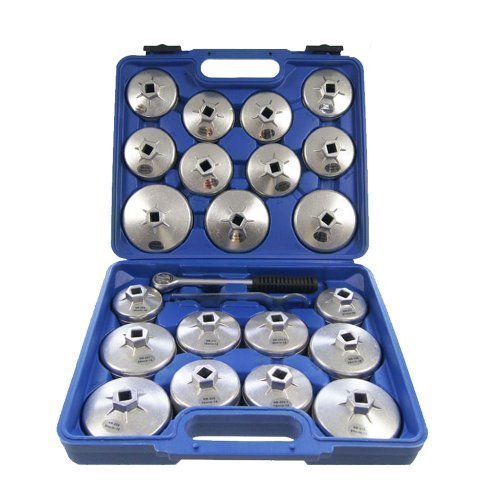 Aluminium Alloy Cup Type Oil Filter Wrench Set 23PC freeshipping - Aimtools