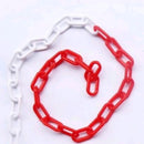 Red And White Barrier Plastic Chain 6mm 50Meters
