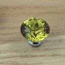 Drawer Knob Crystal - 30mm Yellow