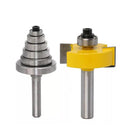 Rabbeting Router Bit with 6 Bearings Set 1/4"