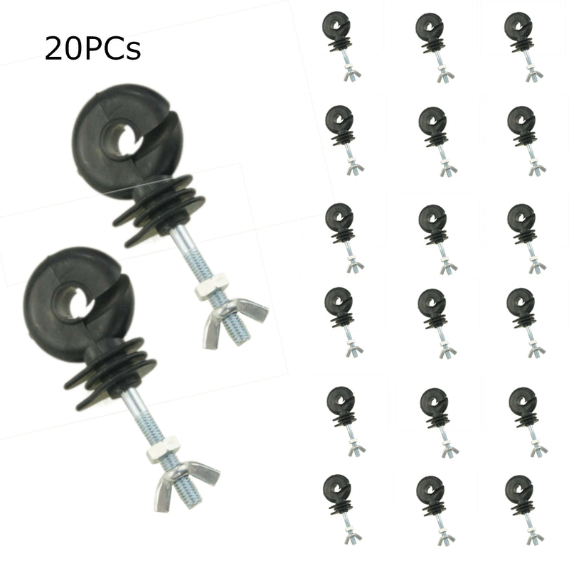 Heavy Duty Electric Fencing Insulators Screw Bolt 20Pack freeshipping - Aimtools