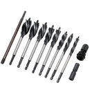 Fast Drilling Wood Auger Drill Bit Set 11PCs