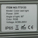 LED Floodlight Colored with Remote Control- Wattage:30w